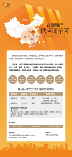 「新城市,新動力」 合能地產鄭州區域供應商招募